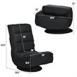Costway Contemporary Fabric 5-Position 360 Degree Swivel Gaming Chair in Black