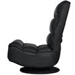Costway Contemporary Fabric 5-Position 360 Degree Swivel Gaming Chair in Black