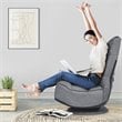 Costway Contemporary Fabric 5-Position 360 Degree Swivel Gaming Chair in Gray