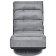 Costway Contemporary Fabric 5-Position 360 Degree Swivel Gaming Chair in Gray