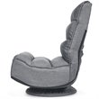 Costway Contemporary Fabric 5-Position 360 Degree Swivel Gaming Chair in Gray