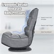 Costway Contemporary Fabric 5-Position 360 Degree Swivel Gaming Chair in Gray