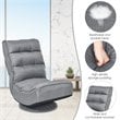 Costway Contemporary Fabric 5-Position 360 Degree Swivel Gaming Chair in Gray