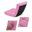 Costway Contemporary Coral Velvet Adjustable 14-Position Floor Chair in Pink