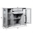 Costway Contemporary Density Board Buffet with 2 Drawers and 3 Cabinets in Gray