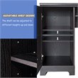 Costway L-Shaped MDF Corner Computer Desk with Drawers in Dark Coffee Finish