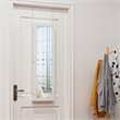 Costway MDF Board Wall/Door Mounted Mirrored Jewelry Cabinet in White