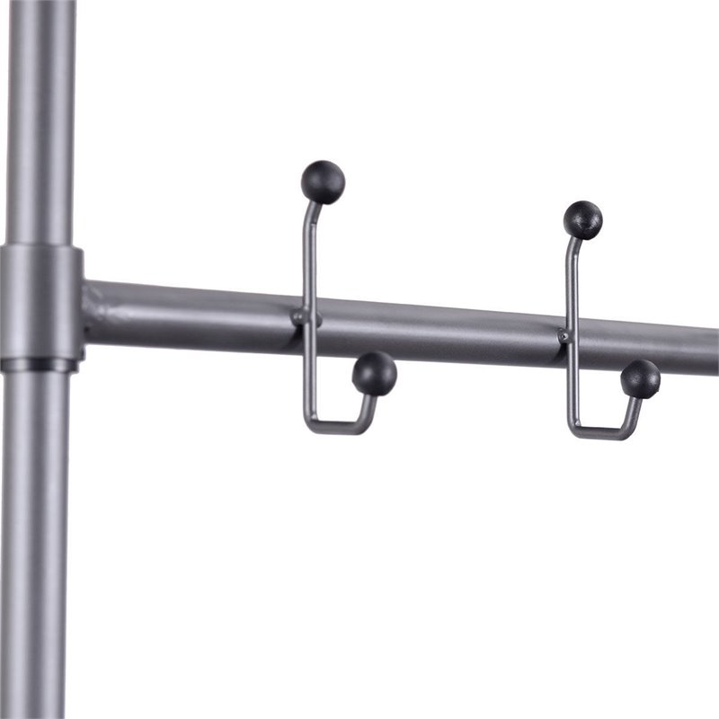 Costway Contemporary Steel Multifunctional Hall Tree in Black