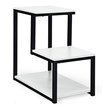Costway 3-Tier Contemporary Steel End Table with Storage Shelf in White