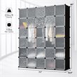 Costway 30-cube PP & ABS Portable Closet Storage Organizer with Doors in Black
