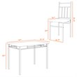 Costway 5-piece Contemporary MDF Dining Set with Faux Marble Top in Black