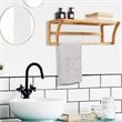 Costway Contemporary Bamboo Towel Rack with Shelf and Towel Bar in Natural