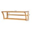 Costway Contemporary Bamboo Towel Rack with Shelf and Towel Bar in Natural