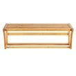 Costway Contemporary Bamboo Towel Rack with Shelf and Towel Bar in Natural