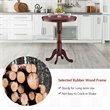 Costway 3-piece MDF Pub Set with Round Bar Height Table & 2 Bar Stools in Brown