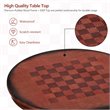 Costway 3-piece MDF Pub Set with Round Bar Height Table & 2 Bar Stools in Brown