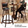 Costway 3-piece MDF Pub Set with Round Bar Height Table & 2 Bar Stools in Brown