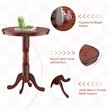 Costway 3-piece MDF Pub Set with Round Bar Height Table & 2 Bar Stools in Brown