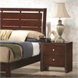 Costway 2-drawer Contemporary MDF and Rubber Wood Side Table in Brown