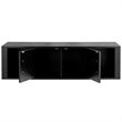 Costway Particle Board Wall Mounted Floating Hutch with 2 Doors in Black