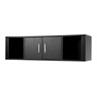 Costway Particle Board Wall Mounted Floating Hutch with 2 Doors in Black