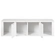 Costway Chipboard Wall Mounted Floating Hutch with 2 Doors in White