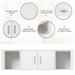 Costway Chipboard Wall Mounted Floating Hutch with 2 Doors in White