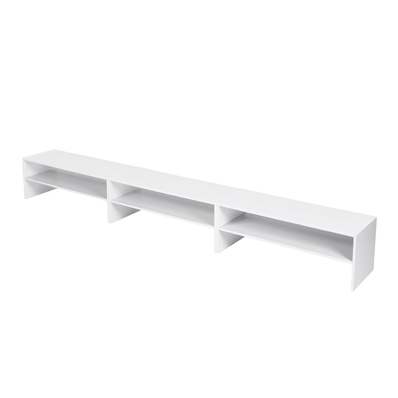 Costway 3-piece MDF Stackable Shoe Rack with 2-tier Storage Shelf in White