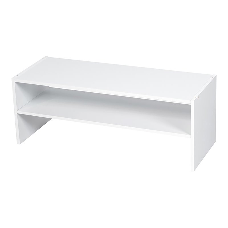 Costway 3-piece MDF Stackable Shoe Rack with 2-tier Storage Shelf in White