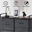 Costway 5-drawer Contemporary Iron MDF and Cloth Dresser Storage in Dark Gray