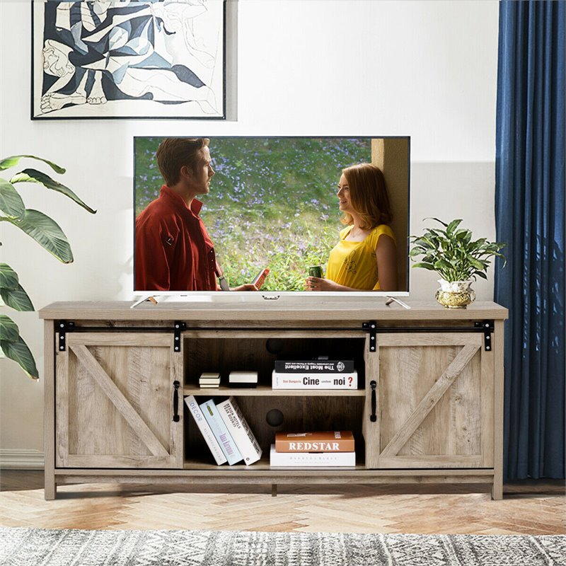 Costway Laminate TV Stand/Entertainment Media Center For TV's 60