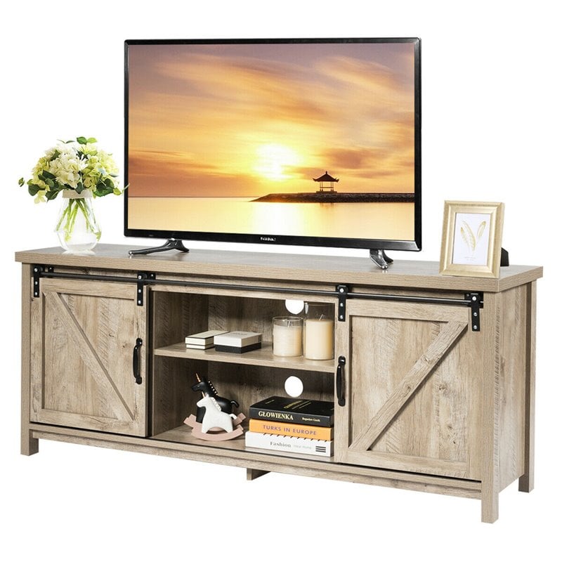 Costway Laminate TV Stand/Entertainment Media Center For TV's 60