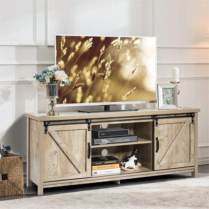 Costway Laminate TV Stand/Entertainment Media Center For TV's 60