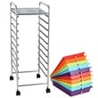 Costway 10-drawer Steel and Plastic Rolling Storage Cart in Multi-Color