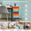 Costway 10-drawer Steel and Plastic Rolling Storage Cart in Multi-Color