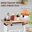 Costway Steel and Particle Board Adjustable Mobile Standing Desk in White