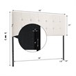 Costway Linen Fabric Upholstered Queen & Full Size Headboard in Beige
