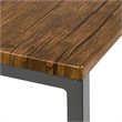 Costway 3-piece Contemporary MDF and Steel Coffee Table Set in Brown