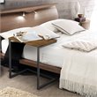 Costway 3-piece Contemporary MDF and Steel Coffee Table Set in Brown