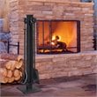 Costway 5-piece Contemporary Solid Steel Fireplace Tool Set in Black