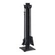 Costway 5-piece Contemporary Solid Steel Fireplace Tool Set in Black