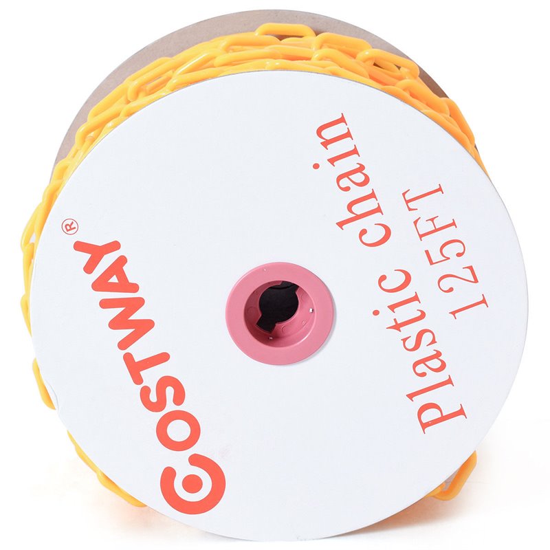 Costway Plastic Chain with Endless Applications For Crowd Control in Orange