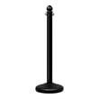 Costway Plastic Stanchions with 5 C-Hooks Chains in Black (Set of 6)