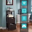 Costway Contemporary P2 MDF and NC Paint Floor Cabinet with 2 Drawers in Brown
