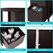 Costway Contemporary P2 MDF and NC Paint Floor Cabinet with 2 Drawers in Brown