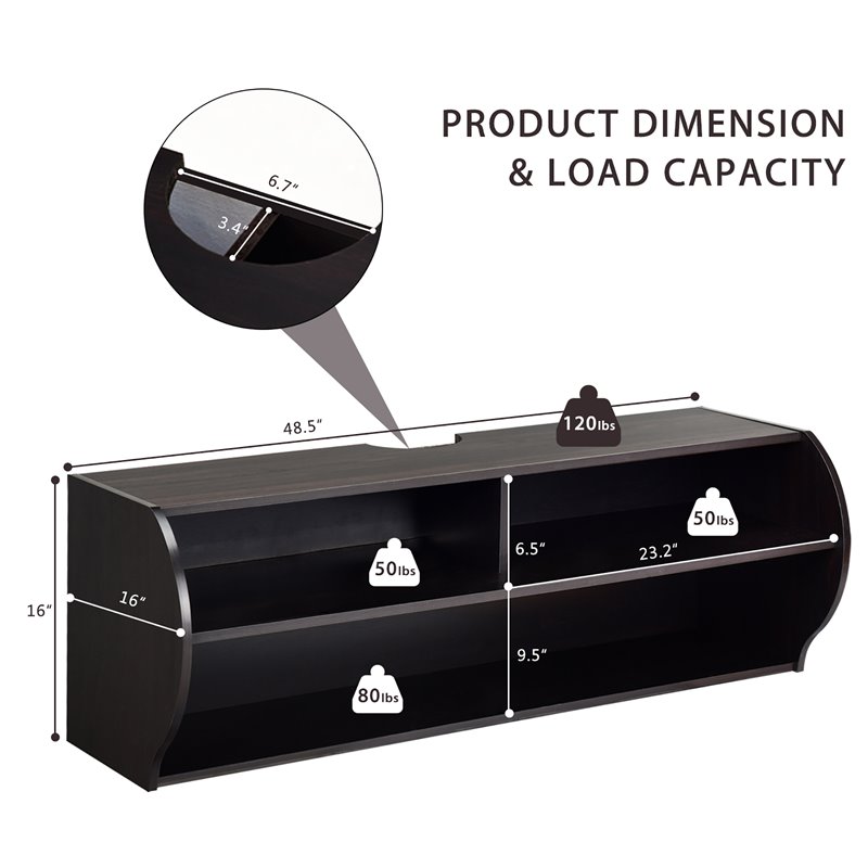 Costway Wall Mounted TV Stands for TVs up to 48