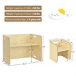 Costway 3-piece Contemporary Birch Wood Kids Table & Chair Set in Natural