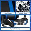 Costway Sponge and Metal Swivel Massage Gaming Chair with Lumbar Support in Blue