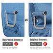 Costway Metal and Sponge 5-Position Folding Sleeper Bed with Pillow Blue