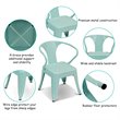 Costway Contemporary Premium Steel Kids Chair in Blue (Set of 2)